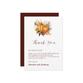 Elegante herfst Herfst pompoen dank u kaart