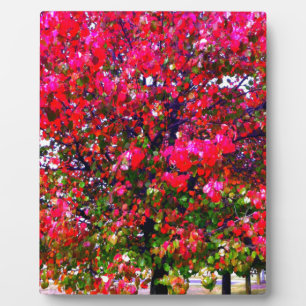 Elegante Herfst Herfst roze impressionistische bom Fotoplaat