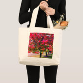 Elegante Herfst Herfst roze impressionistische bom Grote Tote Bag (Voorkant (product))