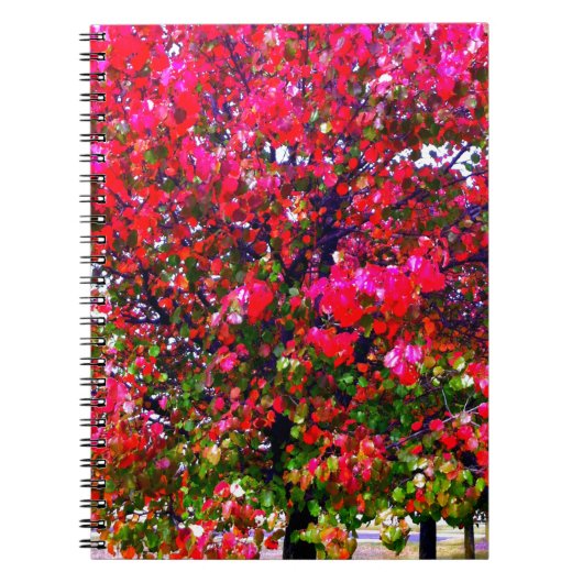 Elegante Herfst Herfst roze impressionistische bom Notitieboek (Voorkant)