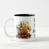 Elegante Herfst herfst Tweekleurige Koffiemok (Links)