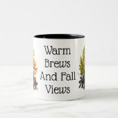 Elegante Herfst herfst Tweekleurige Koffiemok (Center)