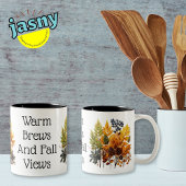 Elegante Herfst herfst Tweekleurige Koffiemok