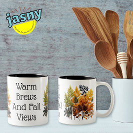 Elegante Herfst herfst Tweekleurige Koffiemok