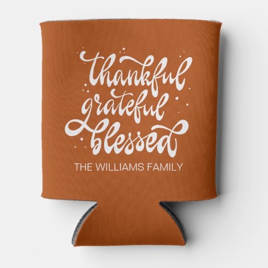 Elegante Herfst Herfst Vriendendag Thanksgiving Blikjeskoeler (Voorkant)