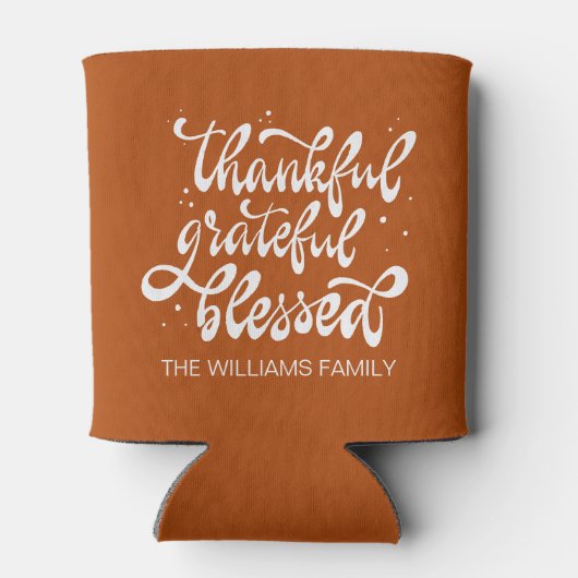 Elegante Herfst Herfst Vriendendag Thanksgiving Blikjeskoeler (Achterkant)