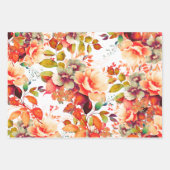 Elegante Herfst Herfst Waterverf Floral 50 Verjaar Inpakpapier Vel (Voorkant)