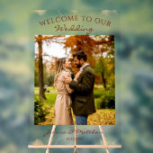 Elegante Herfst Herfst Waterverf Foto Welkom Acryl Bord (Neutraal)