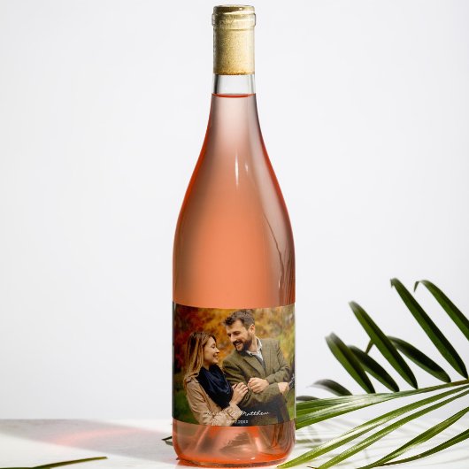 Elegante Herfst Herfst Waterverf Foto Welkom Sparkling Wijnetiket