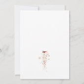 Elegante Herfst Herfst Wildflowers Floral Wedding Kaart (Achterkant)