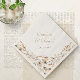 Elegante Herfst Herfst Wildflowers Wedding Servet
