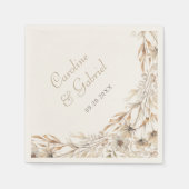 Elegante Herfst Herfst Wildflowers Wedding Servet (Voorkant)