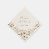 Elegante Herfst Herfst Wildflowers Wedding Servet (Hoek)