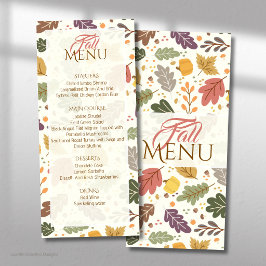 Elegante Herfst Herfstbladeren Plat Menu