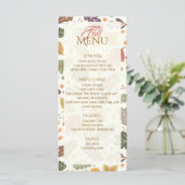 Elegante Herfst Herfstbladeren Plat Menu (Staand voorkant)