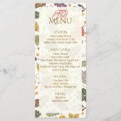 Elegante Herfst Herfstbladeren Plat Menu (Voorkant)