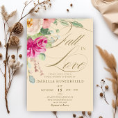 Elegante Herfst in de liefde Bloemen Vrijgezellenf Kaart