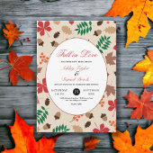 Elegante Herfst in liefde bladeren herfst bloemenb Kaart