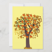 Elegante Herfst in liefde gesneden boom herfstbrui Kaart (Achterkant)