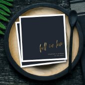 Elegante Herfst in liefde | Gouden Script bruiloft Servet