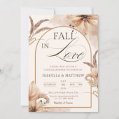 Elegante Herfst in Liefde Koppels Boho Trouwdouche Kaart (Voorkant)