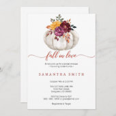 Elegante herfst in liefde pompoen vrijgezellenfees kaart (Voorkant / Achterkant)