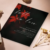 Elegante 'Herfst in liefde' Rode esdoorn bladeren  Kaart