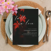 Elegante 'Herfst in liefde' Rode esdoorn bladeren  Kaart