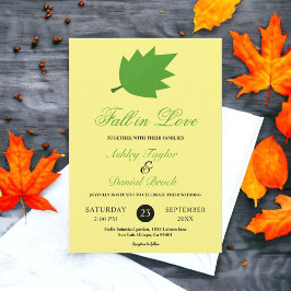 Elegante Herfst in liefde rustieke bladeren herfst Kaart