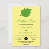 Elegante Herfst in liefde rustieke bladeren herfst Kaart (Voorkant)