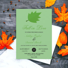 Elegante Herfst in liefde Sage Leaves Herfstbruilo Kaart