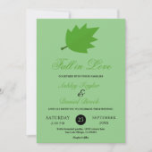 Elegante Herfst in liefde Sage Leaves Herfstbruilo Kaart (Voorkant)