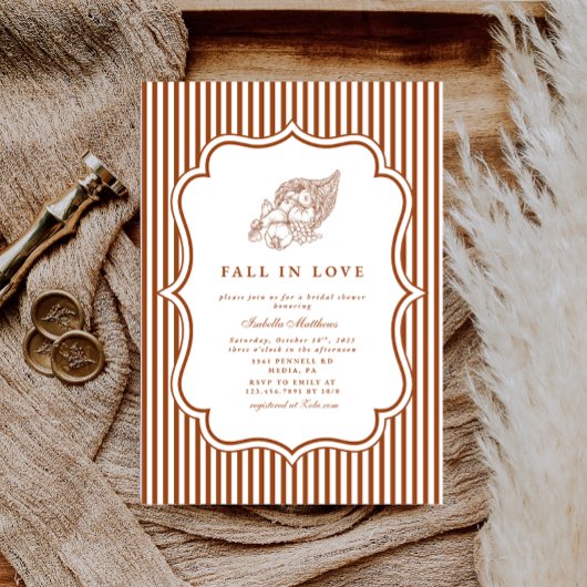 Elegante Herfst in liefde Vrijgezellenfeest Kaart