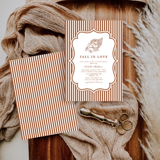 Elegante Herfst in liefde Vrijgezellenfeest Kaart