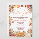 Elegante Herfst in Liefde Vrijgezellenfeest Pompoe Kaart (Voorkant)