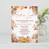 Elegante Herfst in Liefde Vrijgezellenfeest Pompoe Kaart (Staand voorkant)