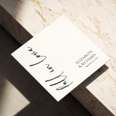 Elegante Herfst in Love Script Trouwservetten Servet