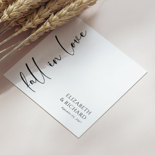 Elegante Herfst in Love Script Trouwservetten Servet