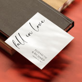 Elegante Herfst in Love Script Trouwservetten Servet