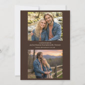 Elegante Herfst Koper Wilde Bloemen Script 2 Foto Save The Date (Achterkant)