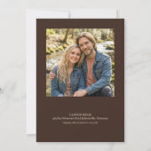 Elegante Herfst Koper Wilde Bloemen Script Foto Save The Date (Achterkant)