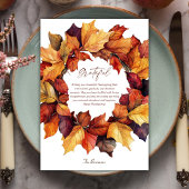 Elegante Herfst Krans Rustieke Thanksgiving Feestdagenkaart