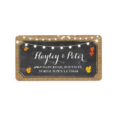 Elegante herfst laat Adresetiketten Stickers licht (Voorkant)