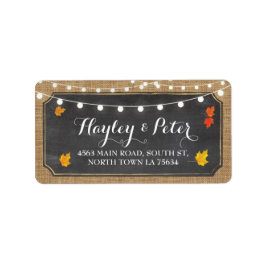 Elegante herfst laat Adresetiketten Stickers licht