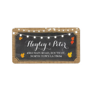 Elegante herfst laat Adresetiketten Stickers licht