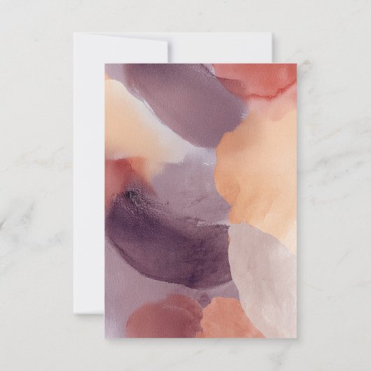 Elegante herfst laat QR-code online bruiloft achte RSVP Kaartje (Achterkant)