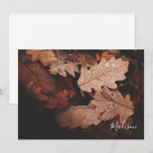 Elegante Herfst Leaf foto Notitiekaartje (Voorkant / Achterkant)