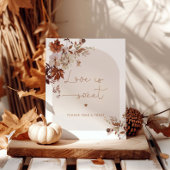 Elegante herfst Liefde is zoet neem een traktatie  Poster