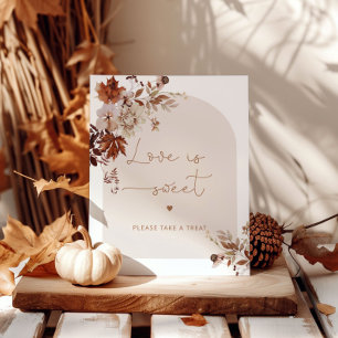 Elegante herfst Liefde is zoet neem een traktatie  Poster