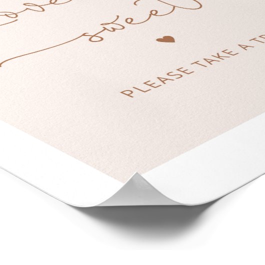 Elegante herfst Liefde is zoet neem een traktatie  Poster (Hoek)